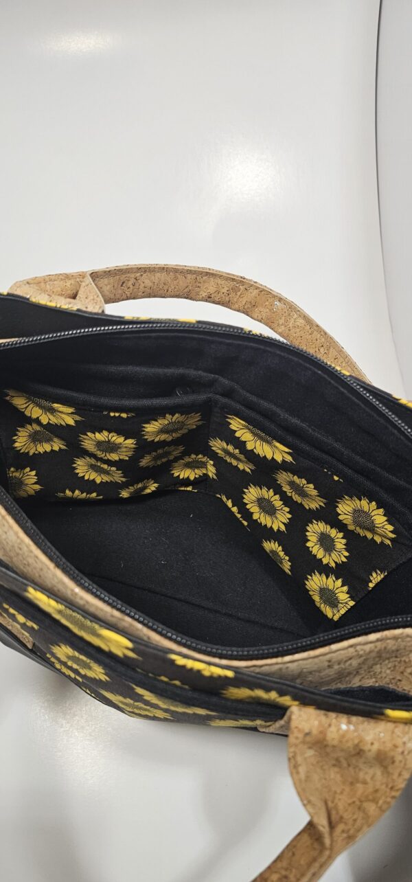 Handmade Sunflower Cork Handbag